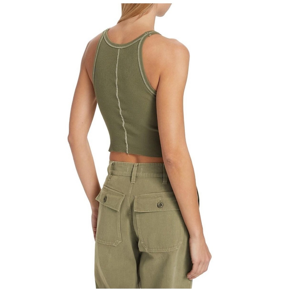 Re/Done Cropped Rib Tank. - Picture 3 of 9